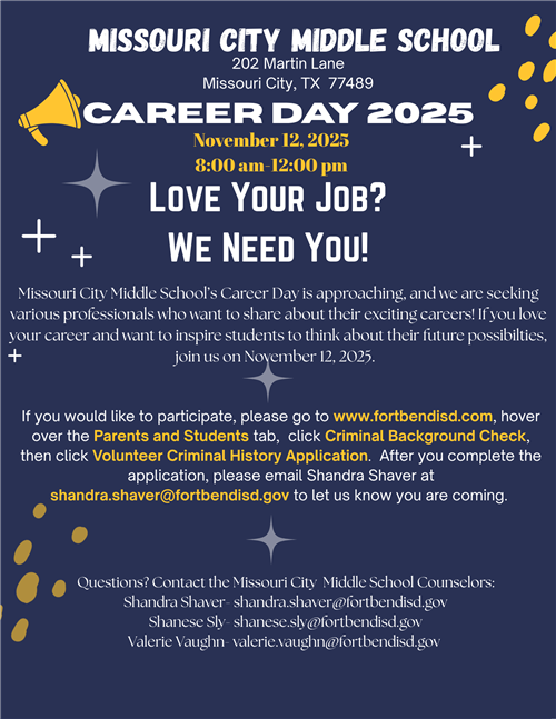  Career Day Speakers Needed